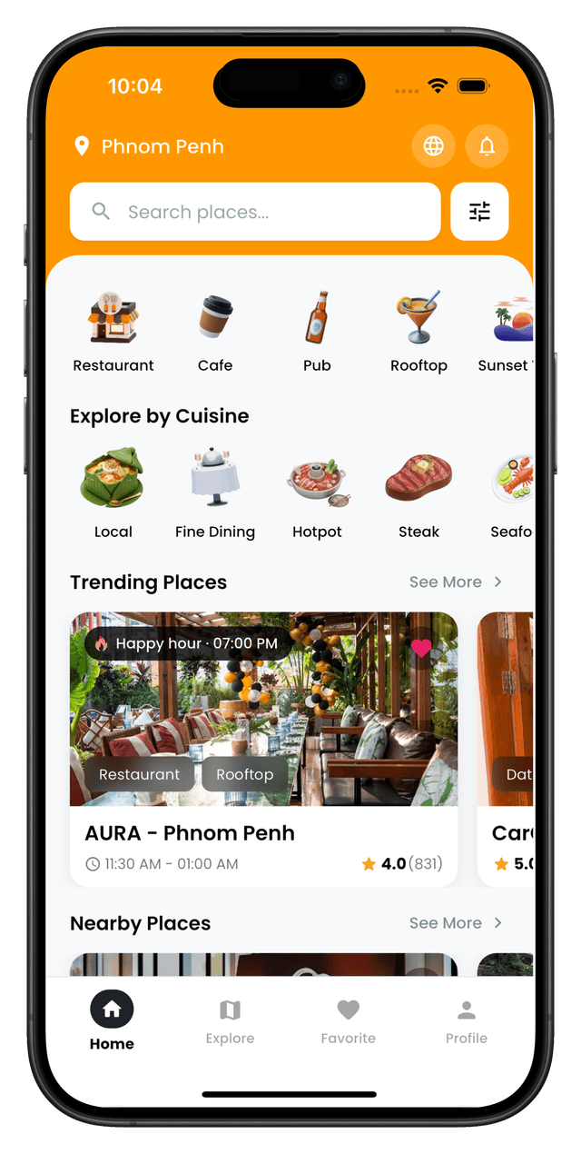 GoLoca home feed